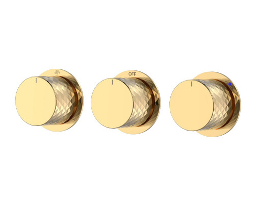 Смеситель встроенный STICK DIAMOND GOLD 3-х проходной