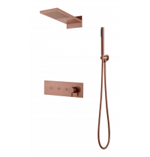 Встроенная душевая система FUSION, трехпозиционная COPPER BRUSHED