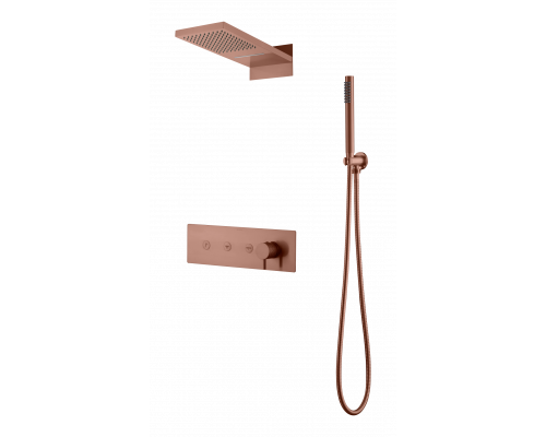 Встроенная душевая система FUSION, трехпозиционная COPPER BRUSHED