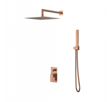 Смеситель встроенный для душа QUBIC Copper Brushed