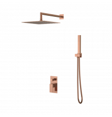 Смеситель встроенный для душа QUBIC Copper Brushed