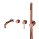 Смеситель встроенный + ручной душ + излив Uno Copper Brushed