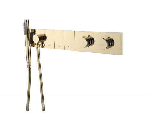 Смеситель ZODIAC THERMO с ручным душем GOLD