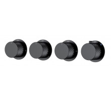 Смеситель встроенный с термостатом STICK DIAMOND MATT BLACK 5-проходной