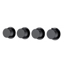 Смеситель встроенный с термостатом STICK DIAMOND MATT BLACK 5-проходной