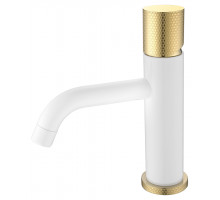 Смеситель STICK для умыв. низ. WHITE TOUCH GOLD_Комплект Boheme