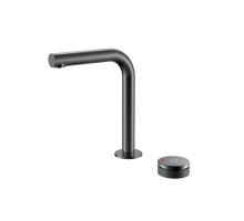 Смеситель автоматический для раковины на 2 отв. TECH Shine Gun Metal