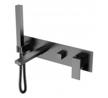 Смеситель для ванны встроенный Qubic Matt Gun Metal Boheme