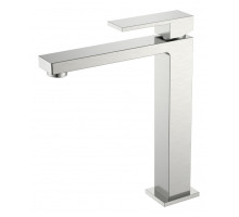 Смеситель для умывальника высокий Qubic Brushed Nickel