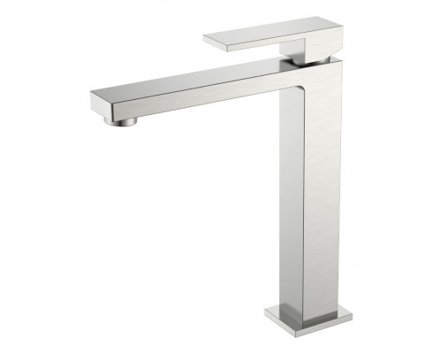 Смеситель для умывальника высокий Qubic Brushed Nickel