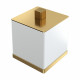 Стакан для ватных дисков Qubic Matt Gold