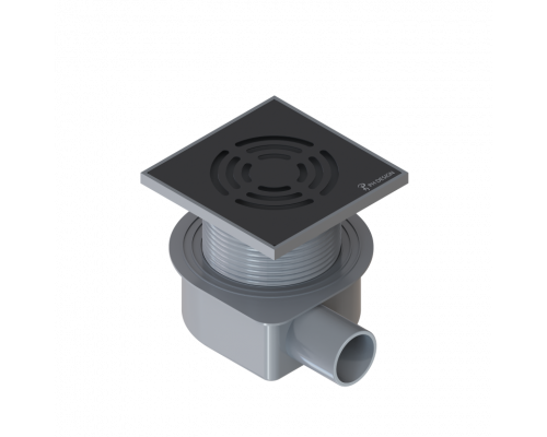 Душевой трап SMART DESIGN 10x10 cm, нерж.сталь ЧЕРНЫЙ Boheme