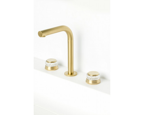 Смеситель на столешницу AURA на 3 отв. MAT GOLD Boheme