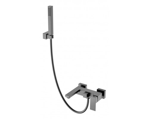 Смеситель для ванны с душем Qubic Matt Gun Metal Boheme