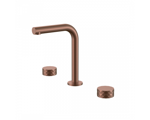 Смеситель на столешницу STICK DIAMOND на 3 отв. BRUSHED BRONZE