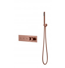 Смеситель FUSION TERMO с ручным душем COPPER BRUSHED
