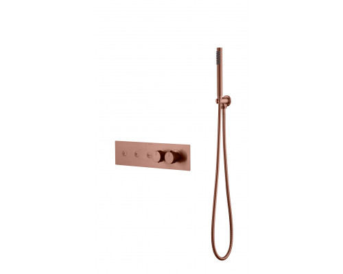 Смеситель FUSION TERMO с ручным душем COPPER BRUSHED