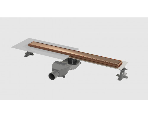 Душевой лоток Premium Linear 60см, нерж.сталь COPPER BRUSHED