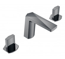 Смеситель врезной на 3отв. VENTURO Shine Gun Metall, ручка ICE Boheme