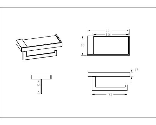 Держатель для туалетной бумаги c крышкой Qubic Matt Gold