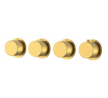 Смеситель встроенный с термостатом STICK DIAMOND MATT GOLD 5-проходной