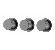Смеситель встроенный STICK DIAMOND GUN METAL 3-х проходной