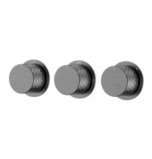 Смеситель встроенный STICK DIAMOND GUN METAL 3-х проходной