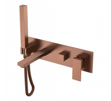 Смеситель для ванны встроенный Qubic Brushed Bronze