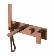 Смеситель для ванны встроенный Qubic Brushed Bronze