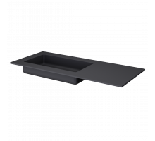 QUATRO 120 раковина-моноблок ANTHRACITE (асимметричная)