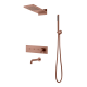 Встроенная душевая система FUSION, трехпозиционная Copper Brushed с изливом
