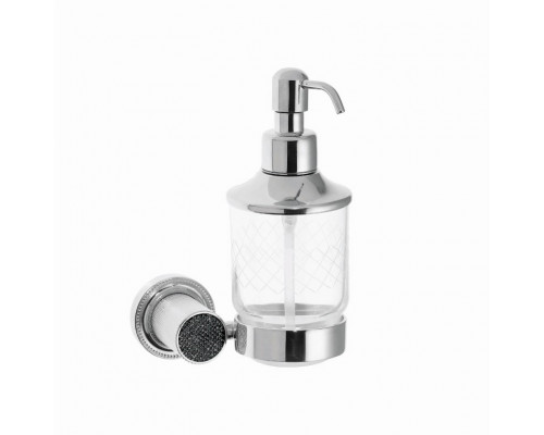 Настенный диспенсер ROYALE CRISTAL BLACK ХРОМ Boheme