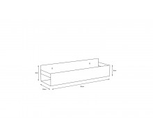 Полка подвесная + 2 крючка BRUSHED BRONZE