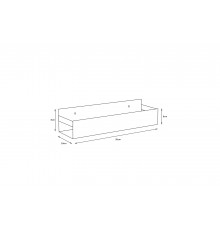 Полка подвесная + 2 крючка BRUSHED BRONZE