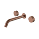Смеситель из стены STICK SPIRALE на 3 отв. BRUSHED BRONZE