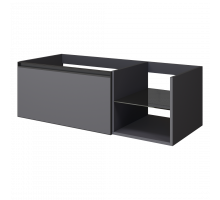 QUATRO 6 120см (80+40) тумба ANTHRACITE профиль ANTHRACITE c подсветкой