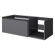 QUATRO 6 120см (80+40) тумба ANTHRACITE профиль ANTHRACITE c подсветкой