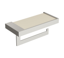 Держатель для туалетной бумаги c крышкой Qubic Nickel Brush