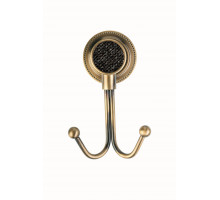 Крючок двойной ROYALE CRISTAL BLACK BR Boheme