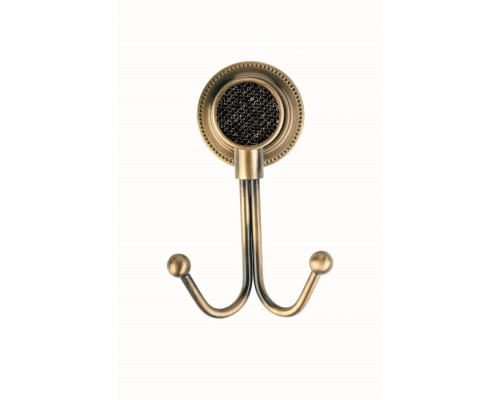 Крючок двойной ROYALE CRISTAL BLACK BR Boheme