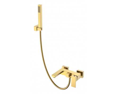 Смеситель для ванны с душем Qubic Matt Gold Boheme