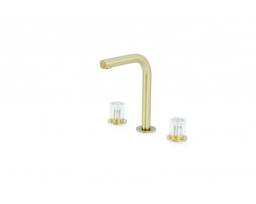 Смеситель на столешницу ELEGANTE на 3 отв. MAT GOLD Boheme