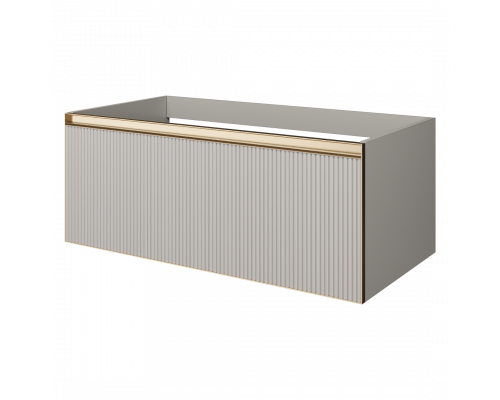 QUATRO 1 100CM тумба рифл CASHMERE FUGA профиль MATT GOLD Armadi Art