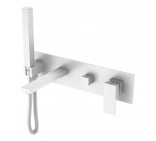 Смеситель для ванны встроенный Qubic Matt White Boheme