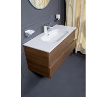 Тумба без раковины Vallessi 100*46cm DARK OAK мат. 2 полки, Armadi Art