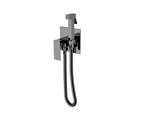 Смеситель гигиенический Qubic Shine Gun Metal