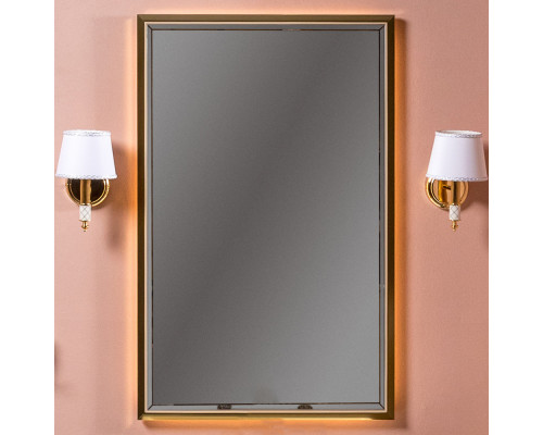Зеркало MONACO с подсветкой 70*110CM глянец капучино + золото Armadi Art