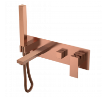 Смеситель для ванны встроенный Qubic Copper Brushed