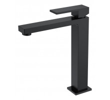 Смеситель для умывальника высокий Qubic Matt Black