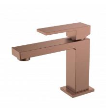 Cмеситель для умывальника Qubic Brushed Bronze